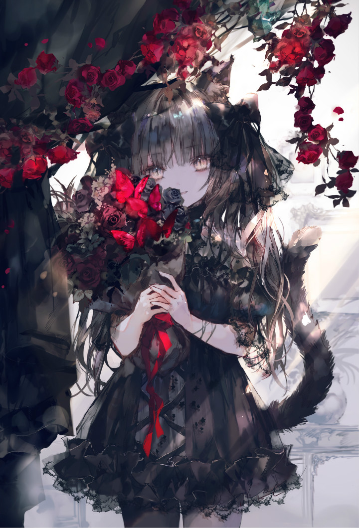P站美图推荐-P站官网美图-花与少女特别推荐（二）