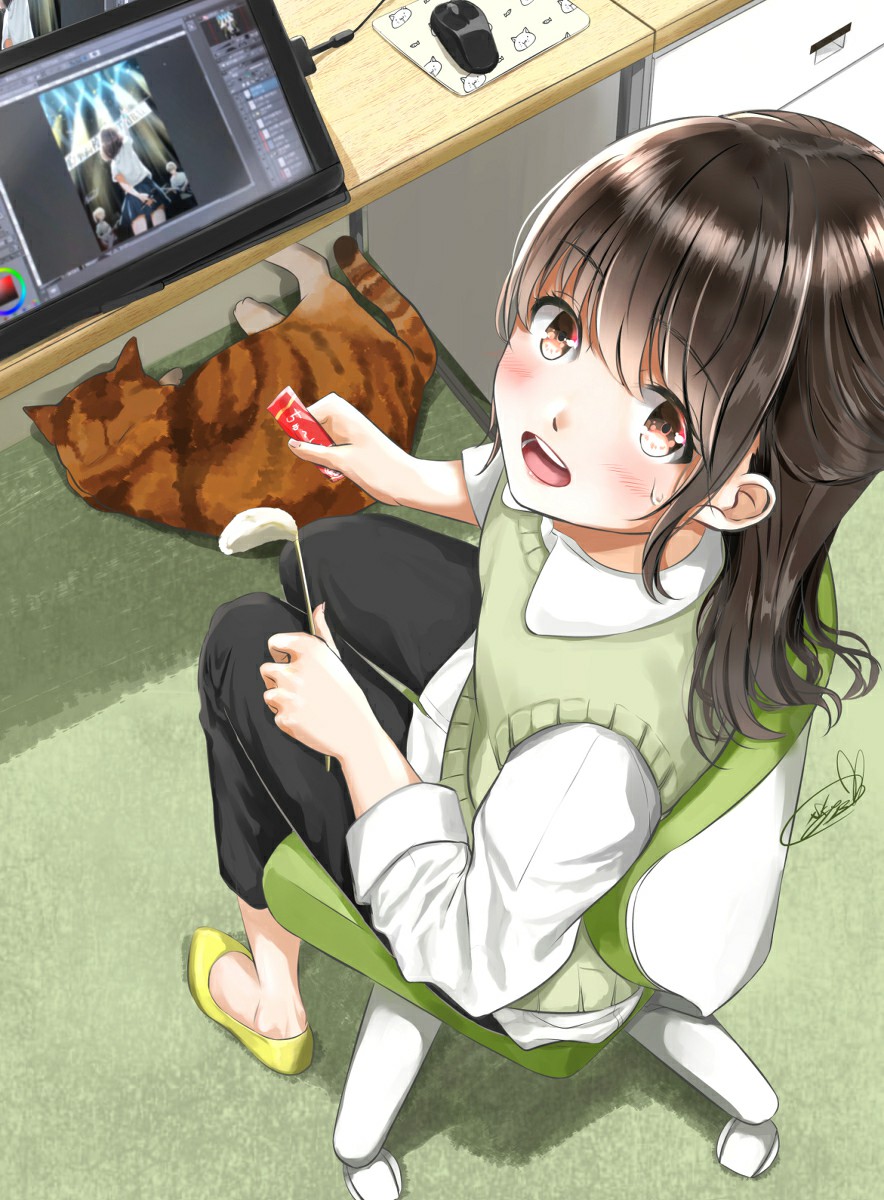 P站美图推荐-P站官网美图-猫与女孩特别推荐