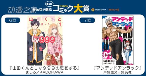 第5届茑屋（TSUTAYA）漫画大奖结果公布！