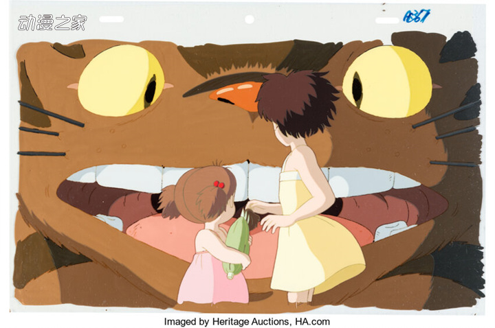 《龙猫》等作品的赛璐珞画拍出8万日元左右的价格