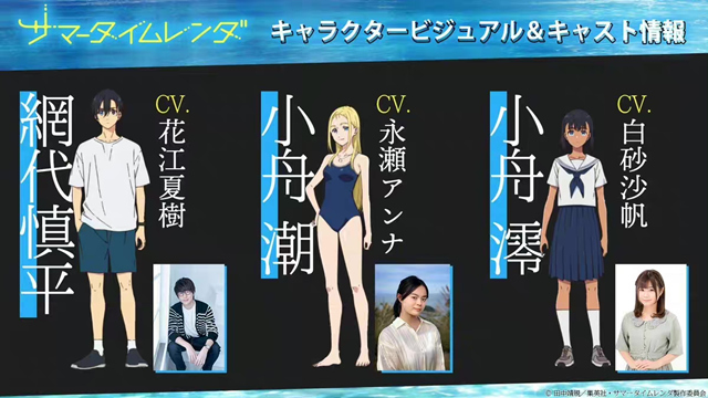 TV动画「夏日重现」公开声优及人设图