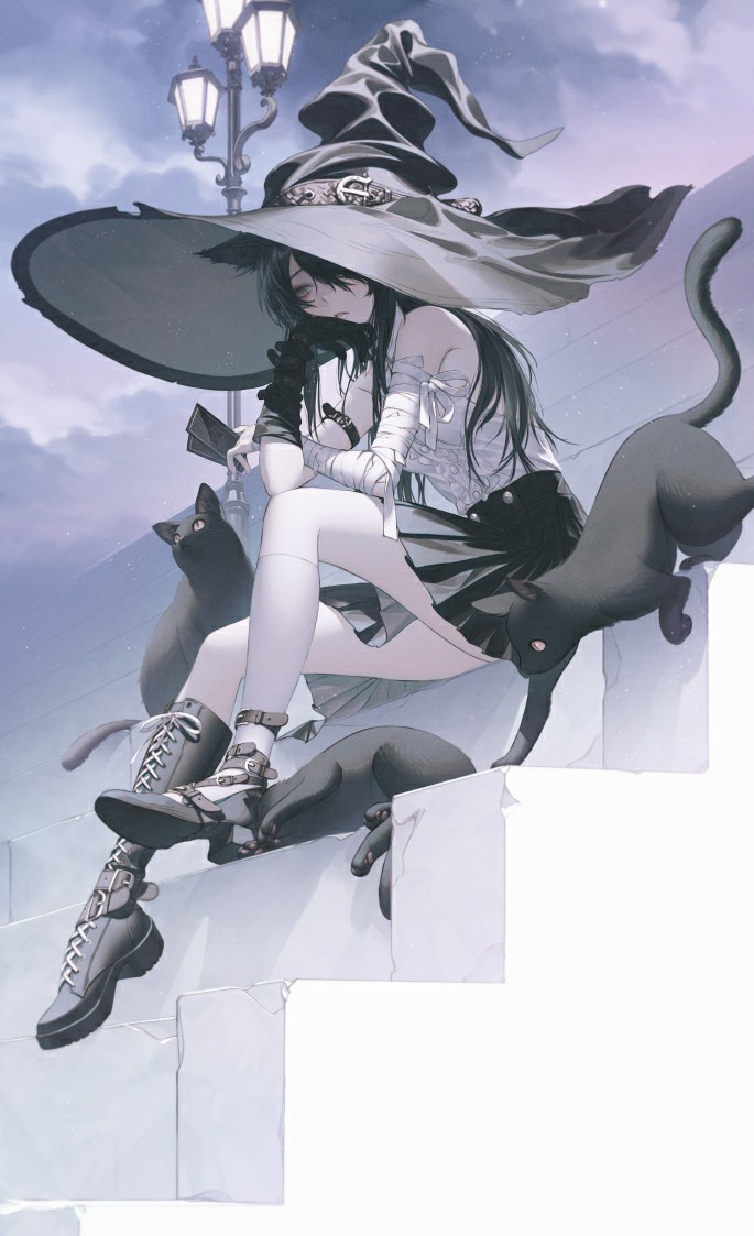P站美图推荐-P站官网美图-魔女帽特别推荐
