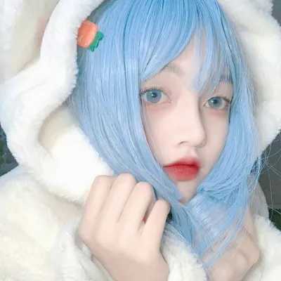 蓝色系女生头像
