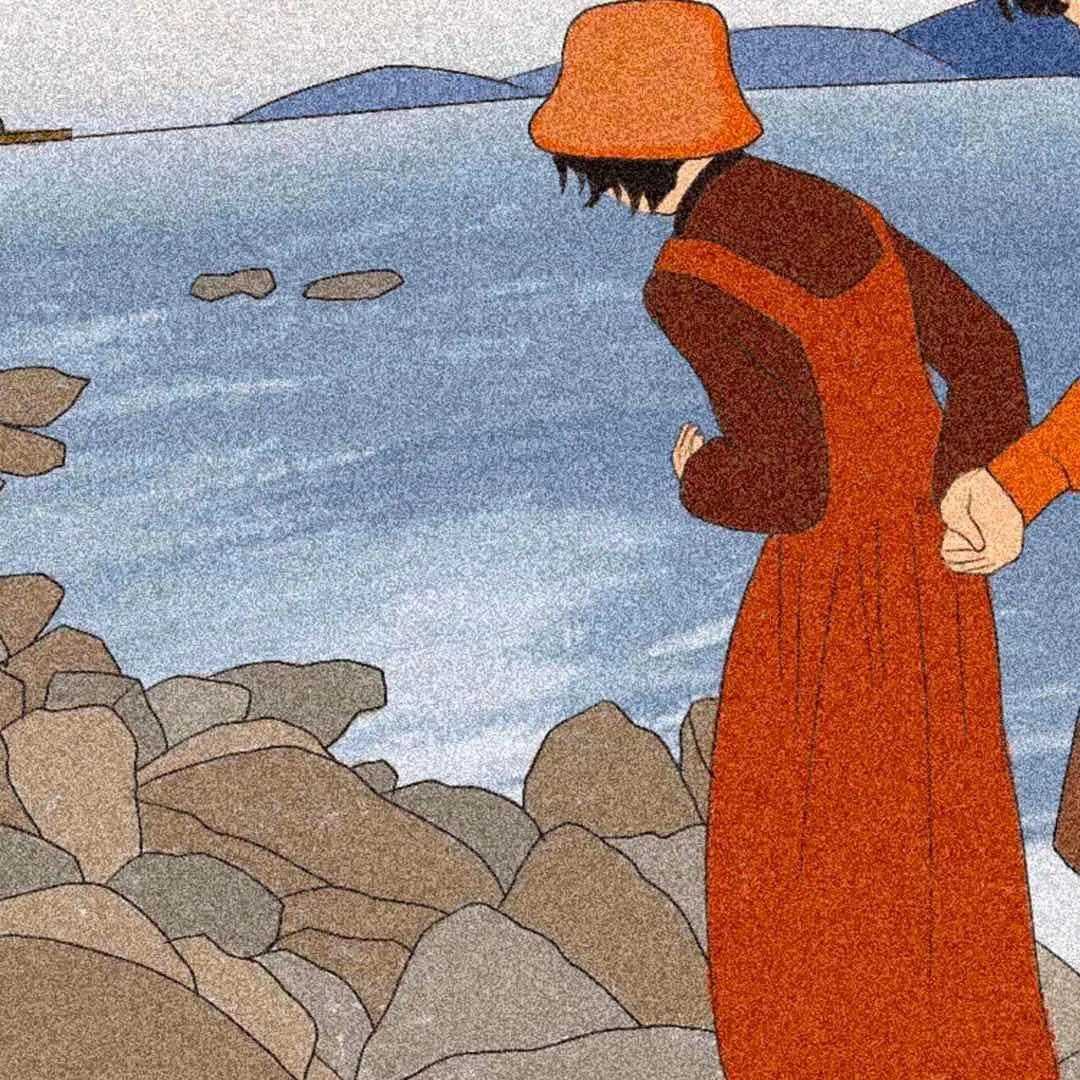 卡通动漫头像一左一右