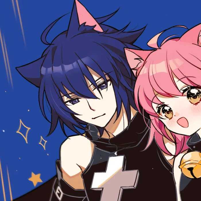 情头动漫一男一女可爱(24p)