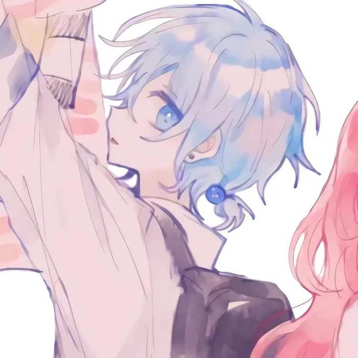 情头动漫一男一女可爱(24p)