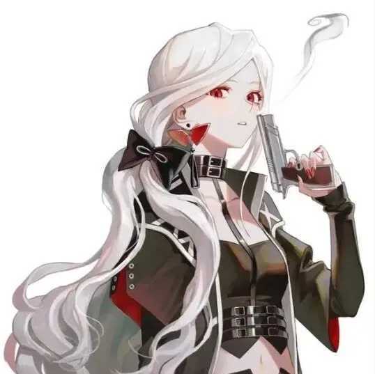 个性动漫攻气十足女生头像