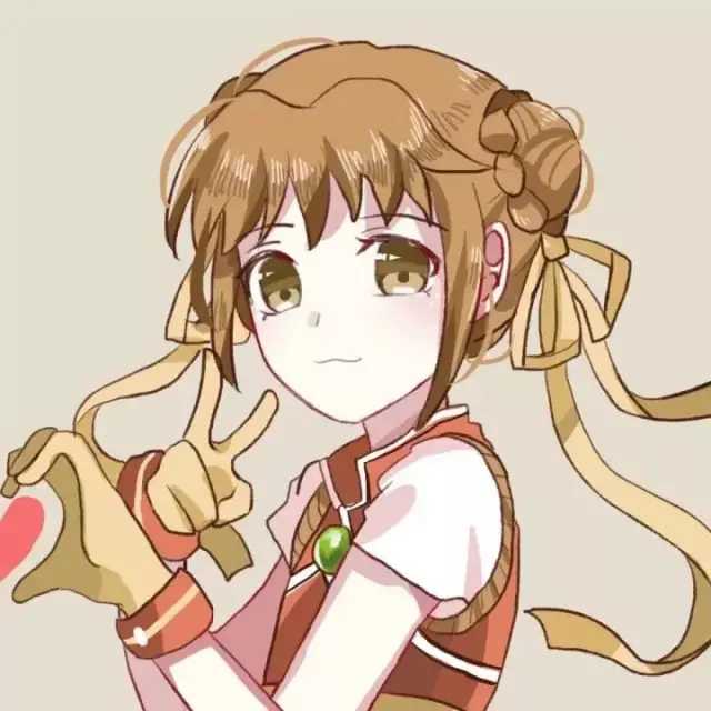 动漫闺蜜比心头像