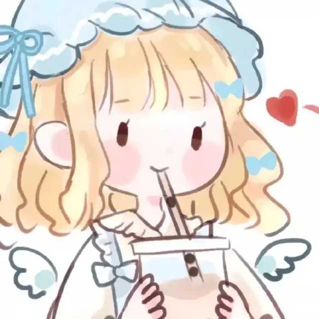 动漫闺蜜比心头像
