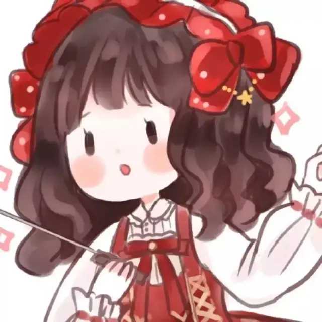动漫闺蜜比心头像