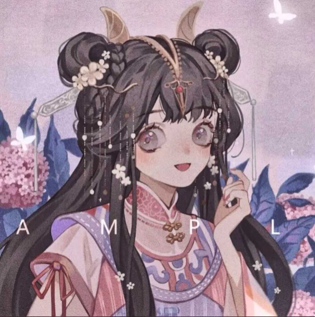 动漫女头可爱简约