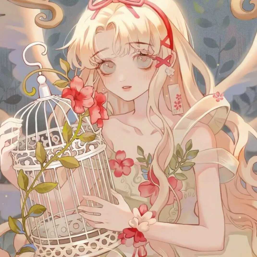 动漫女头可爱简约