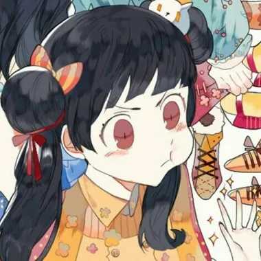 女生动漫头像微笑系列