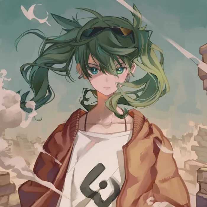 女生动漫头像微笑系列