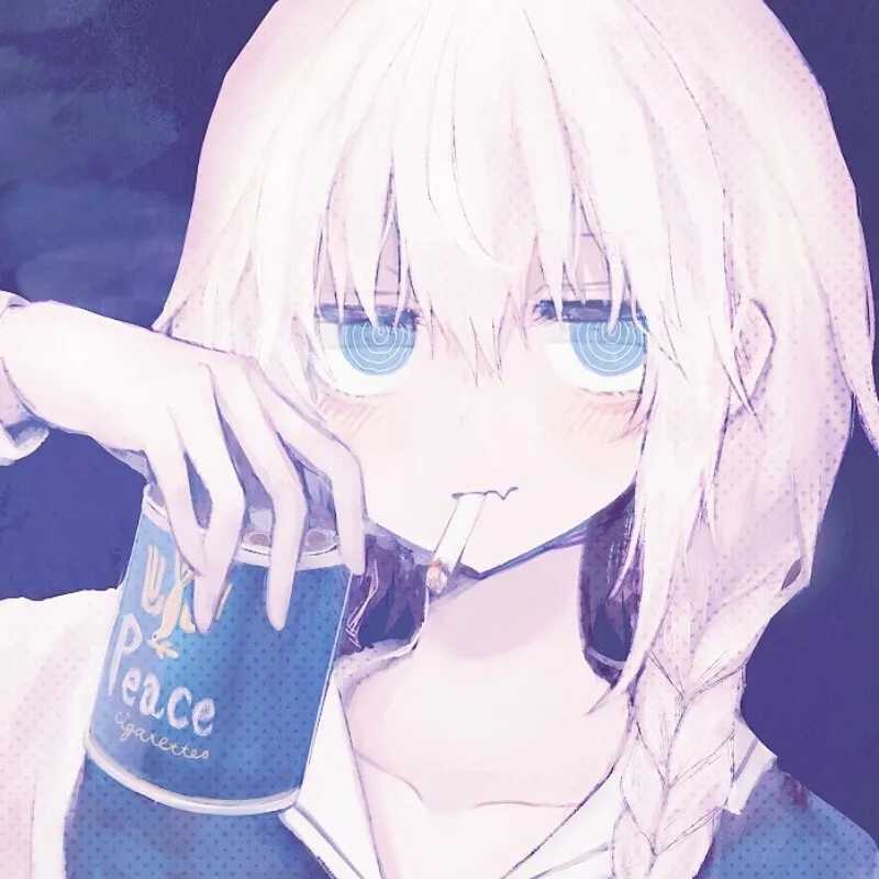 女生动漫头像微笑系列