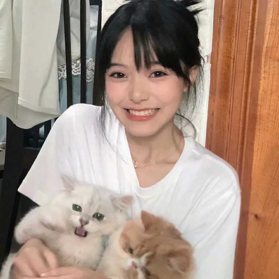 抱猫的少女头像