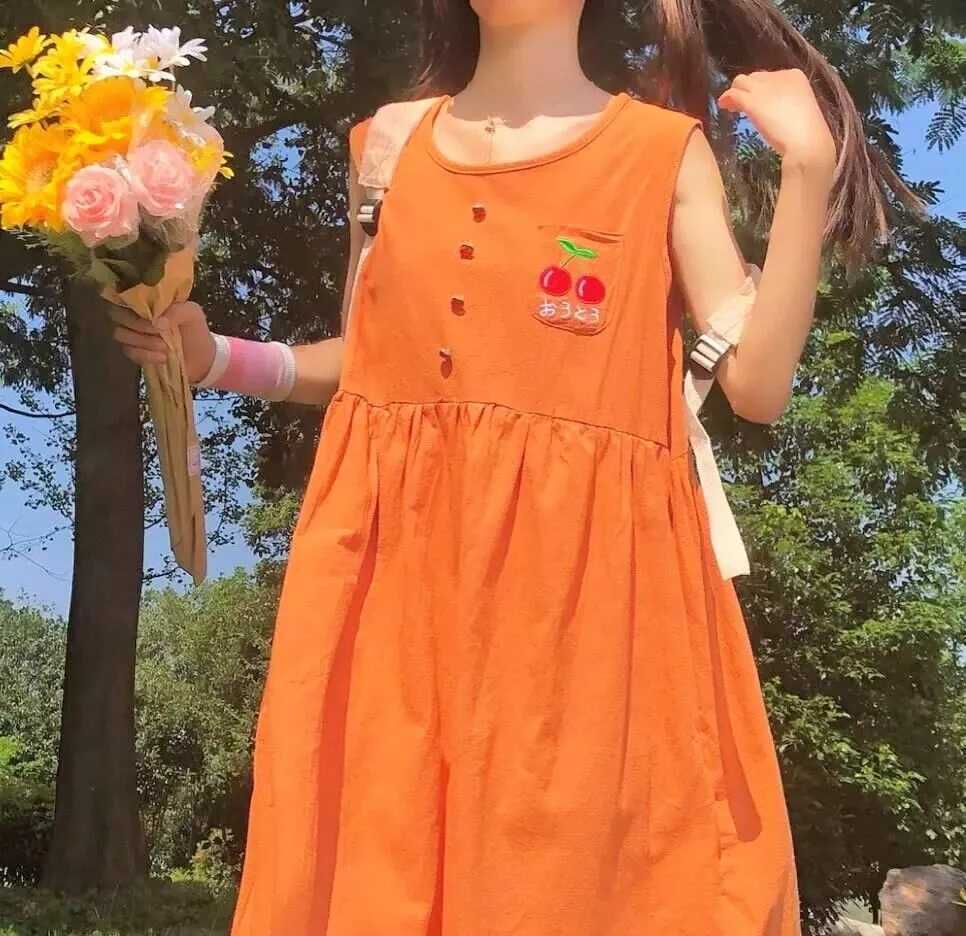 橙色系女生头像