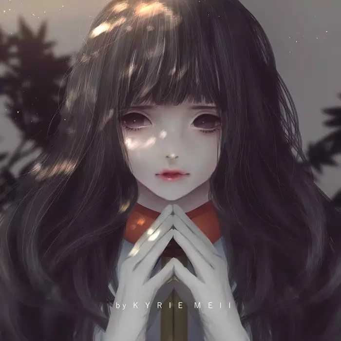 忧伤动漫女生头像