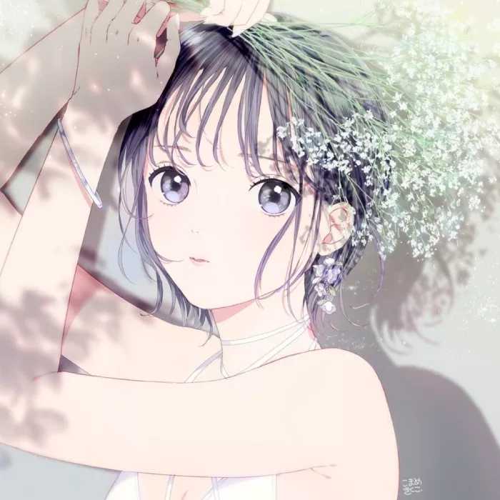 忧伤动漫女生头像