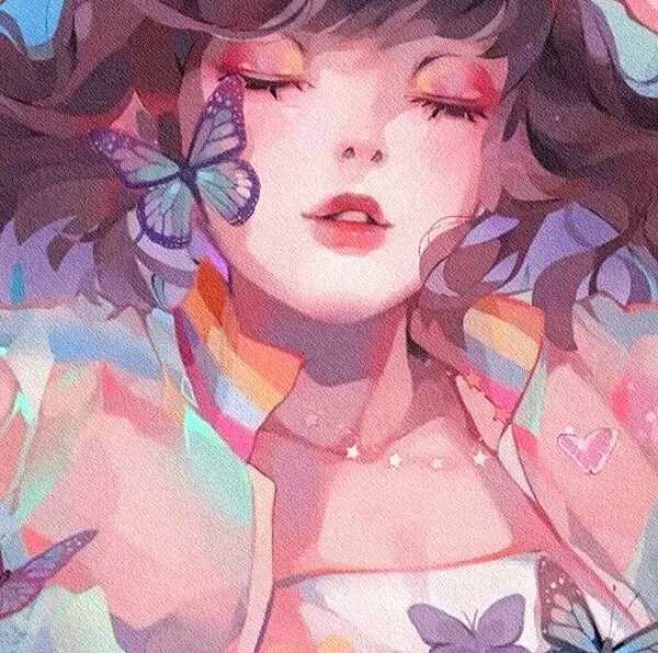 卡通动漫手绘女生头像