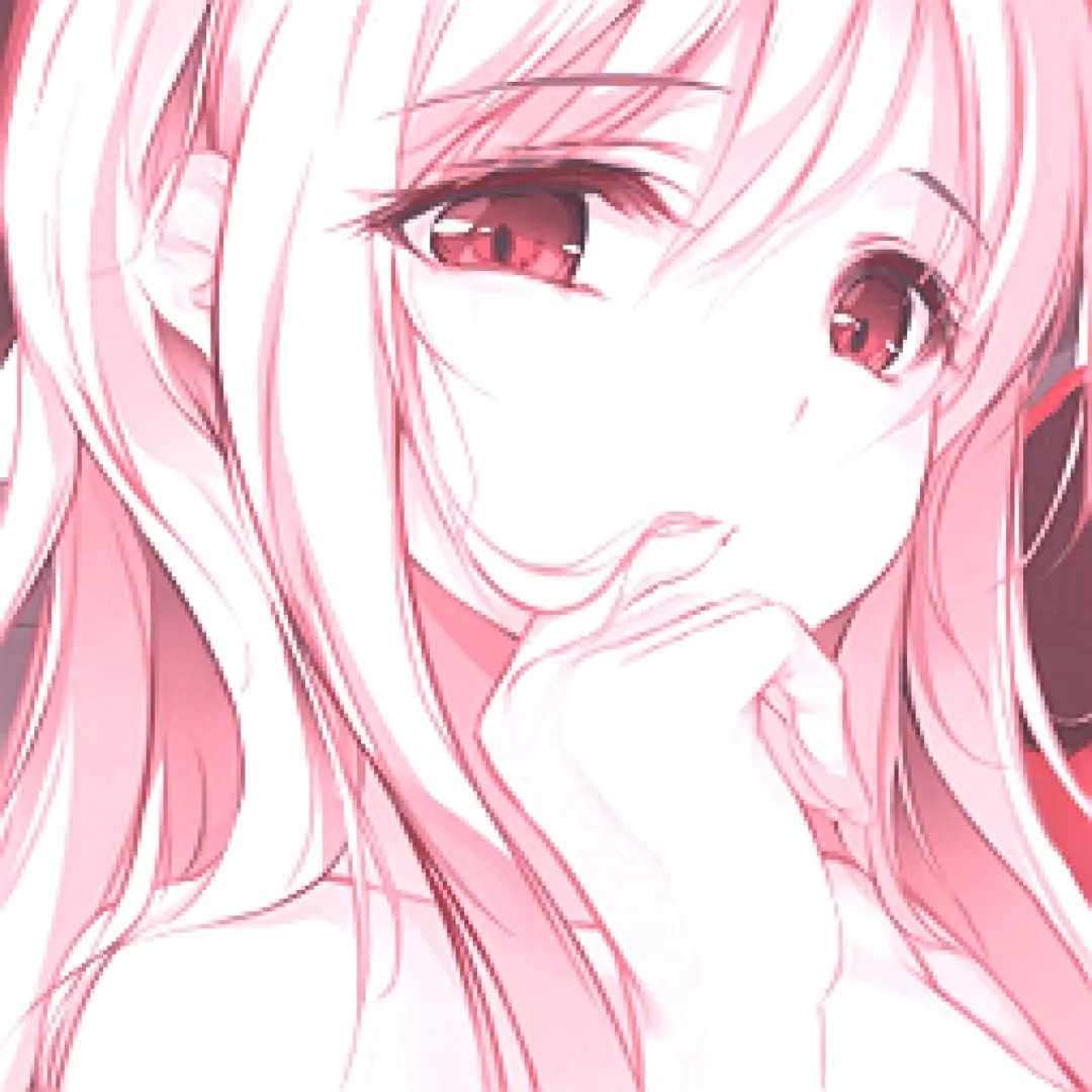 女生动漫头像微笑挑眉