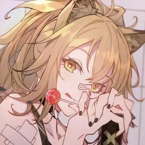 女生动漫头像微笑挑眉