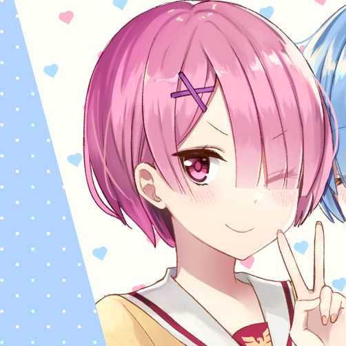 【动漫人物头像】雷姆拉姆一左一右头像