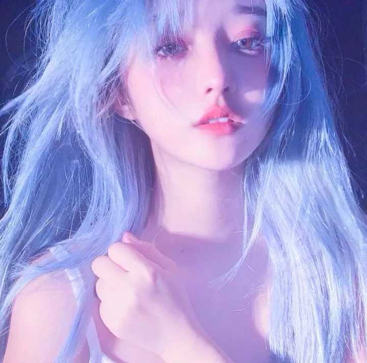 个性女生头像 小清新发色