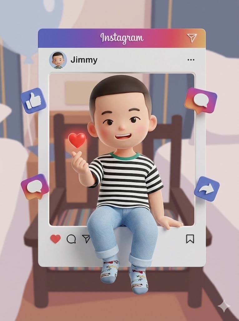 Q版人物Instagram相框
