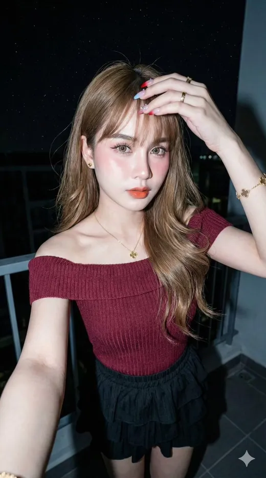 一张甜美写实的女生肖像照