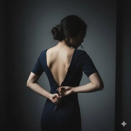 正在更衣的女生