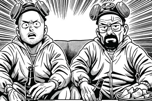 日本搞笑漫画风格插画
