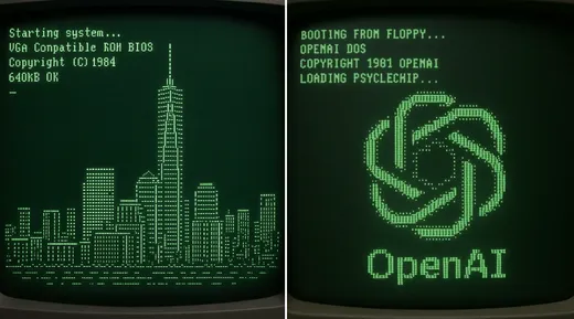 复古电脑开机画面解析为ASCII艺术