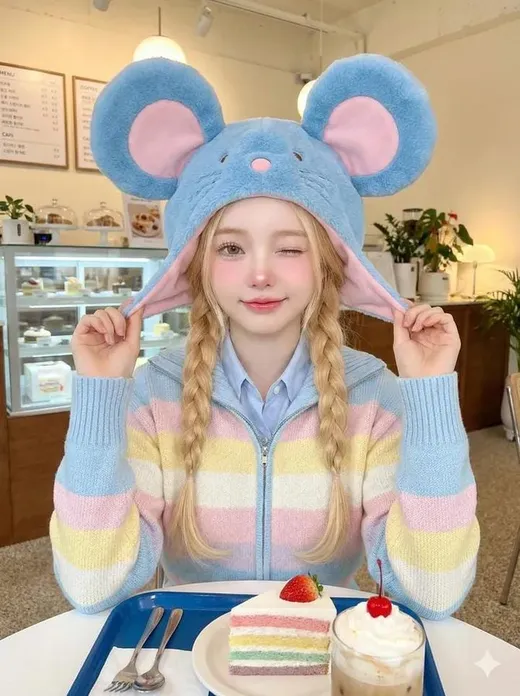 一张高质量的可爱少女肖像照