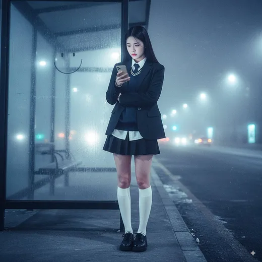 全身夜景肖像