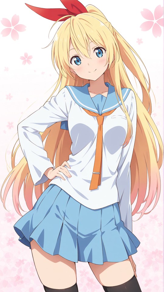 金发水手服动漫少女插画【图包】