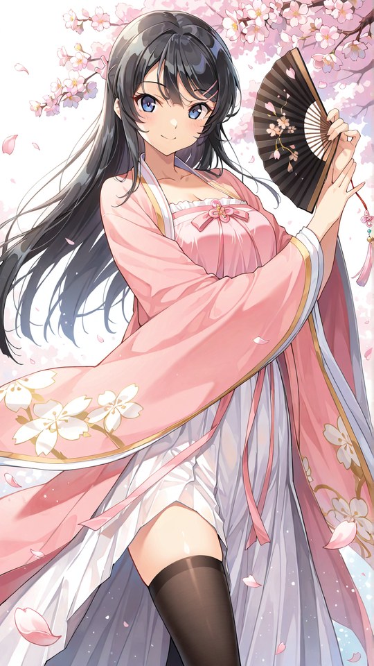 樱花和风少女动漫插画【图包】