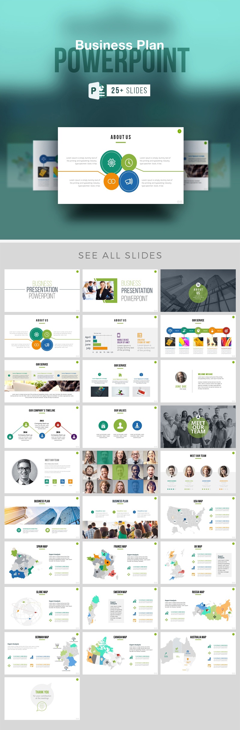 28个独特创意的和现代业务介绍PowerPoint模板