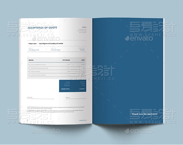 灰色简约风格企业宣传画册模板