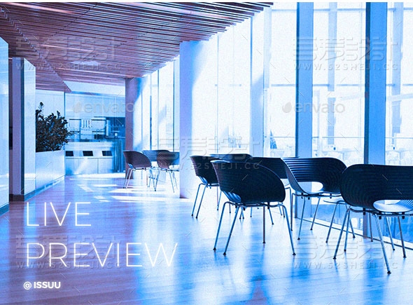 简约大气广场商务小册子画册模板