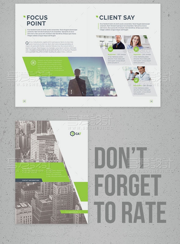 简约精美欧美风格企业宣传画册模板