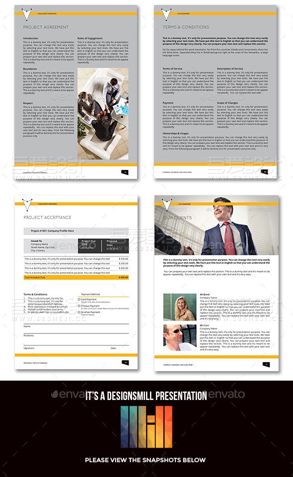 欧美风格高端企业宣传画册模板