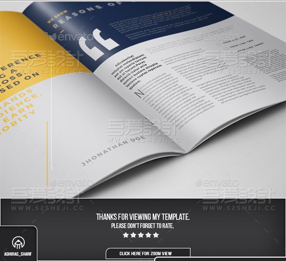 欧美风格企业宣传画册模板