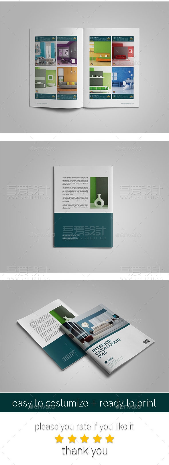 简约大气精美家具展示画册模板