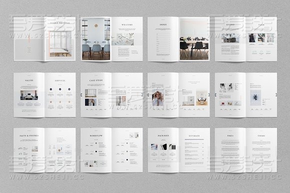 简约大气家具展示画册模板