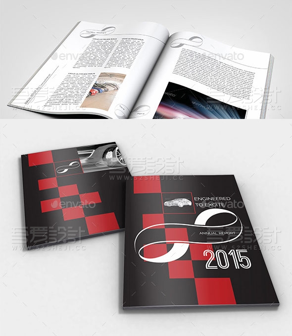 黑红双色高端大气企业宣传画册模板