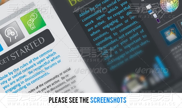 科技公司企业宣传折页模板