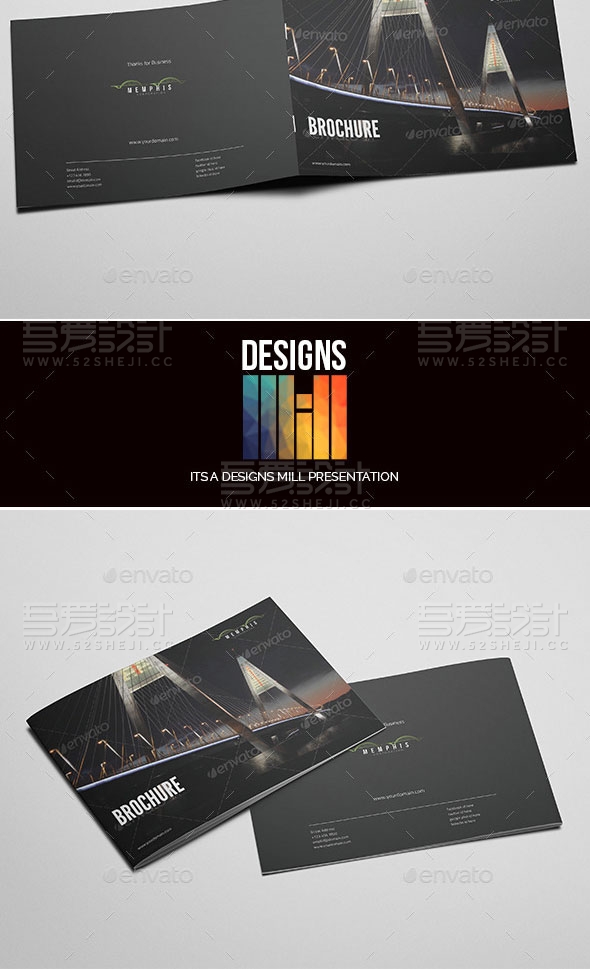 横板高端大气企业宣传画册模板