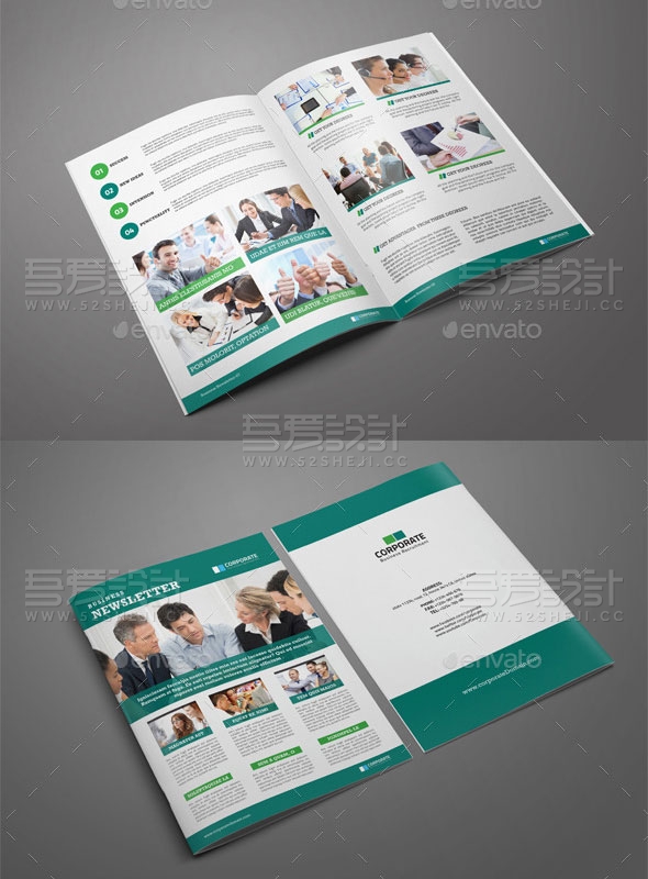 商务杂志风格企业宣传画册模板