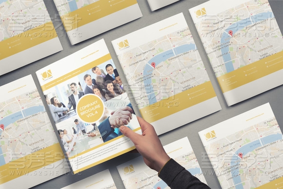 欧美简约企业宣传画册模板